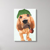 Bloodhound Sherlock Holmes Canvas Afdruk (Voorkant)