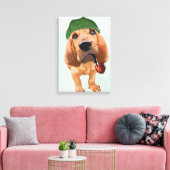 Bloodhound Sherlock Holmes Canvas Afdruk (Insitu (Woonkamer))