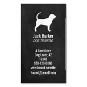 Bloodhound Silhouette Hondenras verticaal Visitekaartje Magneet (Voorkant Verticaal)
