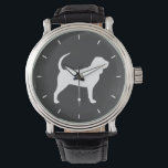 Bloodhound Silhouette Horloge<br><div class="desc"></div>