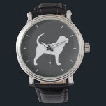 Bloodhound Silhouette Horloge<br><div class="desc"></div>