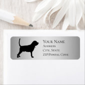 Bloodhound Silhouette Return Address Etiket (Insitu)