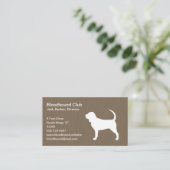 Bloodhound Silhouette Visitekaartje (Staand voorkant)