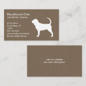 Bloodhound Silhouette Visitekaartje (Voorkant / Achterkant)