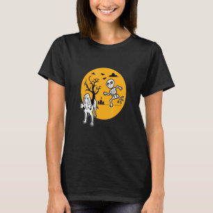 Bloodhound Skeleton Bone Halloween Kostuum Hond Ei T-shirt