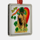 Bloodhound st Patricks Metalen Ornament (Rechts)