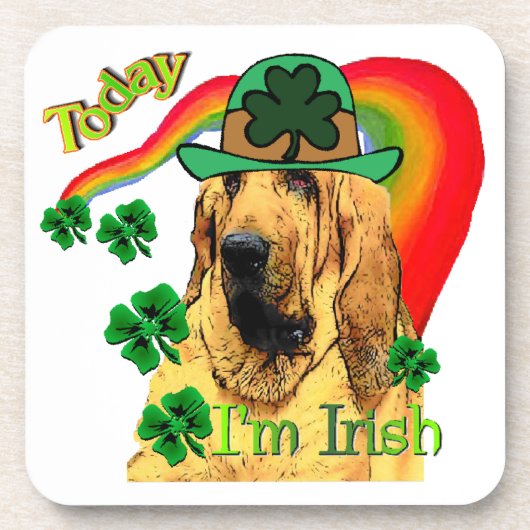 Bloodhound st Patricks Onderzetter (Voorkant)