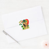 Bloodhound st Patricks Vierkante Sticker (Envelop)