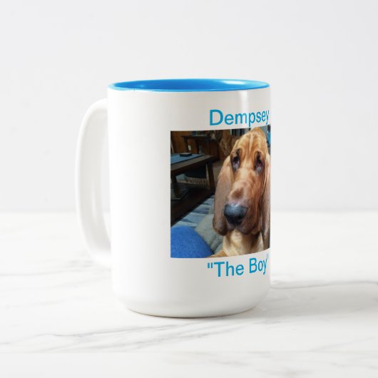 Bloodhound Two-Tone Mok, 15 oz Tweekleurige Koffiemok (Voorkant links)