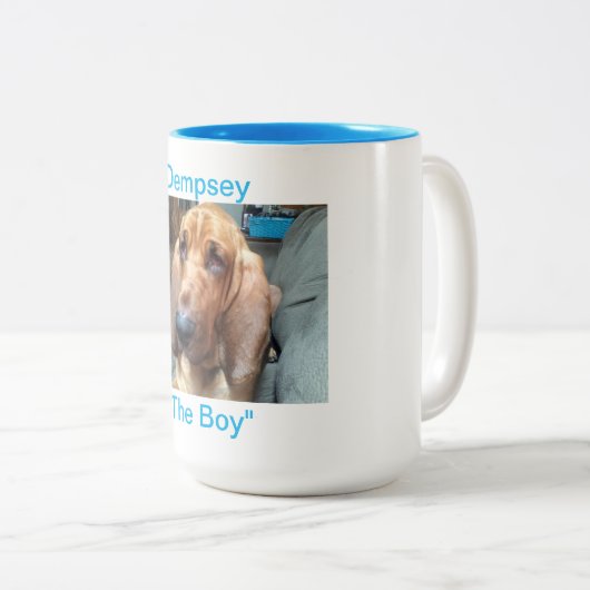 Bloodhound Two-Tone Mok, 15 oz Tweekleurige Koffiemok (Voorkant rechts)