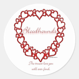 Bloodhound Ware Liefde - Sticker