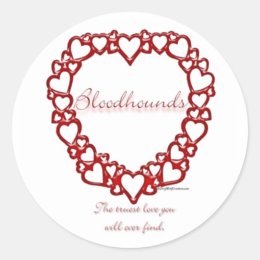 Bloodhound Ware Liefde - Sticker (Voorkant)