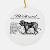 Bloodhound  winkelstijl keramisch ornament (Voorkant)