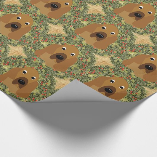 Bloodhound Wreath Cadeaupapier (Hoek)