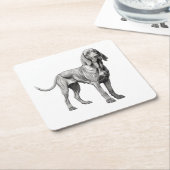 Bloodhounds Hondenkunstwerk Kartonnen Onderzetters (Schuin)
