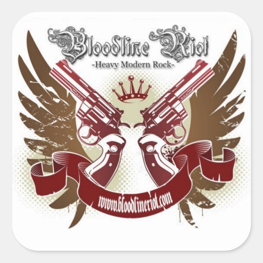 Bloodline Riot Sticker - Vierkant (Voorkant)