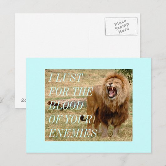 bloodlust briefkaart (Voorkant / Achterkant)