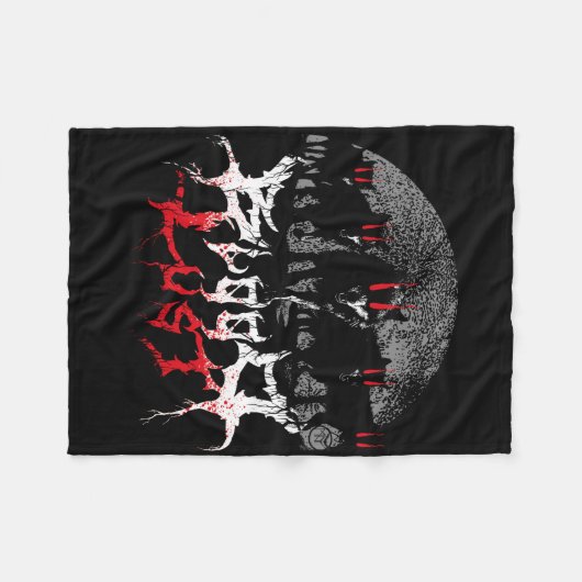 Bloodlust Wolf Pack Fleece Deken (Voorkant (Horizontaal))