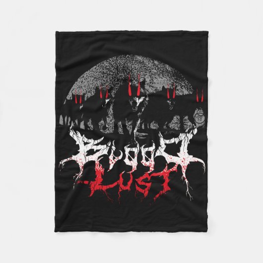 Bloodlust Wolf Pack Fleece Deken (Voorkant)