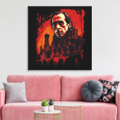 Bloodmoon Castle Canvas Afdruk (Insitu (Woonkamer))