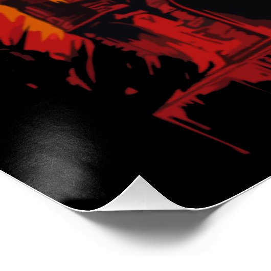 Bloodmoon Castle Perfect Poster (Hoek)