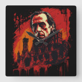 Bloodmoon Castle Vierkante Klok (Voorkant)