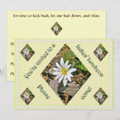 Bloodroot Wildflower Dames Luncheon uitnodiging (Voorkant / Achterkant)