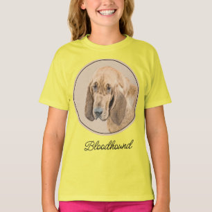 Bloodshond schilderen - Kute Original Dog Art T-Sh T-shirt