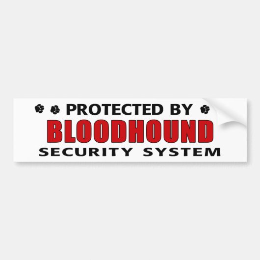 Bloodshond Security Bumpersticker (Voorkant)