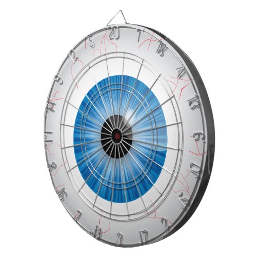 Bloodshot Blue Eyeball Dartbord (Voorkant Rechts)