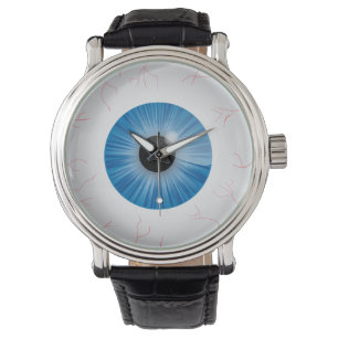Bloodshot Blue Eyeball Horloge