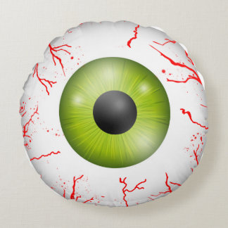 Bloodshot Eyeball Halloween Round Sierkussen Rond Kussen