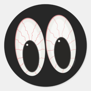 Bloodshot Eyeballen Halloween Eyes Ronde Sticker