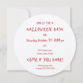 Bloodshot oogbal rond Halloween Party Kaart (Voorkant)