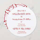 Bloodshot oogbal rond Halloween Party Kaart (Voorkant / Achterkant)