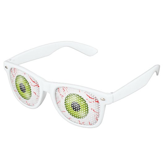 Bloodshot Oogballen Halloween Horror Party Shades Retro Zonnebril (Gekanteld)