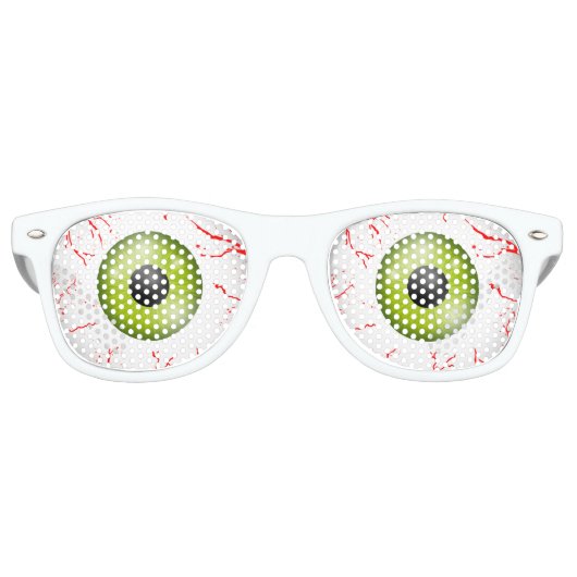 Bloodshot Oogballen Halloween Horror Party Shades Retro Zonnebril (Voorkant)