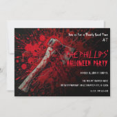 Bloody Axe Enge Horror Halloween Party Kaart (Voorkant)