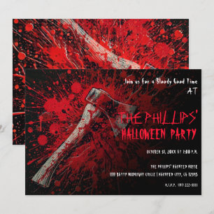 Bloody Axe Enge Horror Halloween Party Kaart