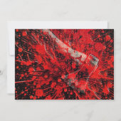 Bloody Axe Verschrikkelijke Horror Halloween Feest Kaart (Achterkant)