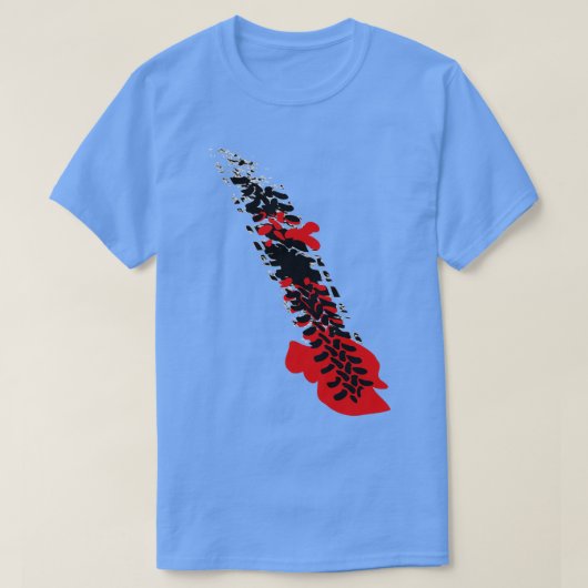 Bloody bandenspoor t-shirt (Design voorkant)