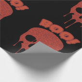 Bloody Boo Skull Halloween Cadeaupapier (Hoek)