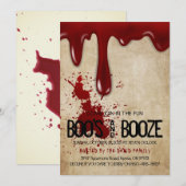  Bloody Boo's en Booze Halloween Party Kaart (Voorkant / Achterkant)