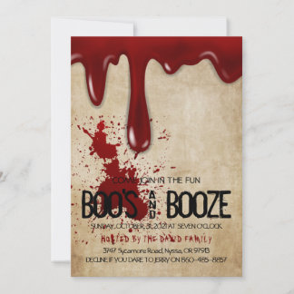  Bloody Boo's en Booze Halloween Party Kaart