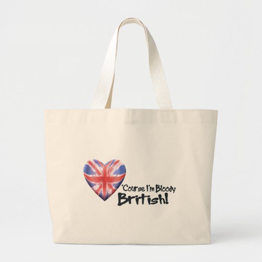 Bloody British Grote Tote Bag (Voorkant)