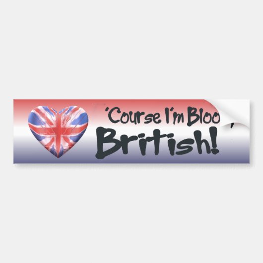 Bloody Brits Bumpersticker (Voorkant)