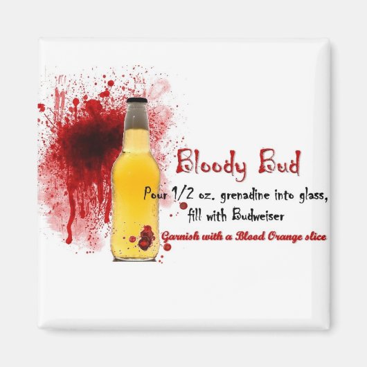 Bloody Bud Drink Recept Magneet (Voorkant)