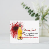 Bloody Bud Drink Recipe Briefkaart (Staand voorkant)