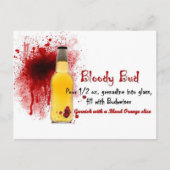 Bloody Bud Drink Recipe Briefkaart (Voorkant)