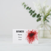 Bloody Business Visitekaartje (Staand voorkant)